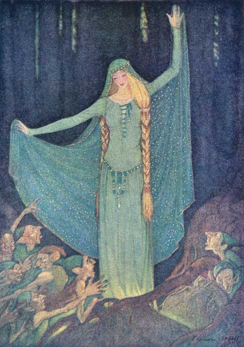 Illustration von Elenore Abbott zum Märchen Die beiden Königskinder von den Brüdern Grimm