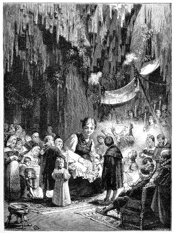 Illustration von Philipp Grot-Johann zu dem Märchen Die Wichtelmänner